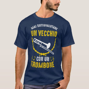 T-shirt Mens Trombone Vieux Homme Tromboniste Grand-père M