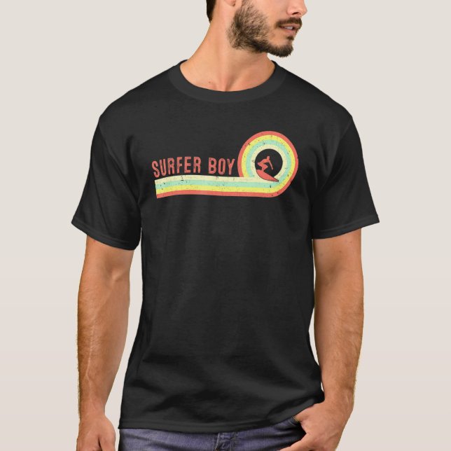 T-shirt Mens Tu Surfer Boy Wave Surfing Surf Beach Costume (Devant)