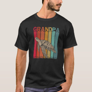T-shirt Mens Turtle Retro Style Vintage Grandpa Graphic Fa