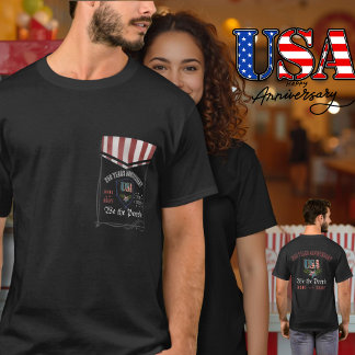 T-shirt Men's US 250 We the People Pocket-Style Patriotic 
