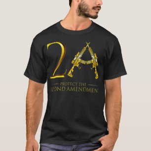 T-shirt Mens USA Patriotic Vétéran Ammo Gun Pro Gun 2nd A