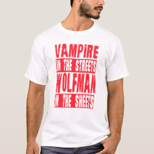 T-shirt Mens Vampire In The Streets Wolfman In The Sheets