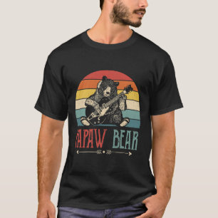 T-shirt Mens Vinatge Papaw Bear Fête des pères Vintage