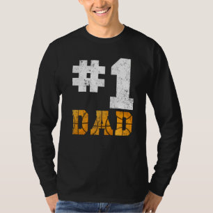 T-shirt Mens Vintage 1 Papa Numéro Un Netball Papa Père
