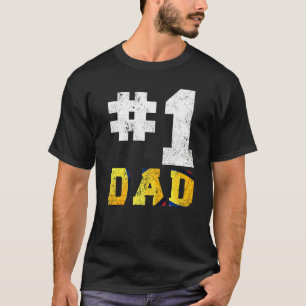 T-shirt Mens Vintage 1 Papa Numéro Un Polo Eau Papa Faune