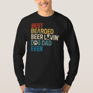 T-shirt Mens Vintage Beard Meilleur Porté Bière Lovin' Chi