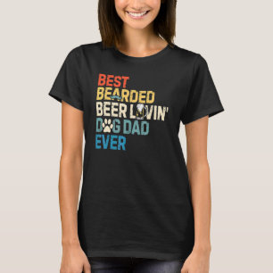 T-shirt Mens Vintage Beard Meilleur Porté Bière Lovin' Chi