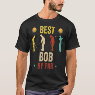 T-shirt Mens Vintage Best Bob Par Par Par Grand-pa Golfer 