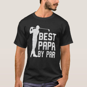 T-shirt Mens Vintage Best Papa Par Par Fête des pères Golf