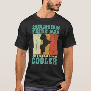 T-shirt Mens Vintage Bichon Frise Papa Comme Un Papa Régul