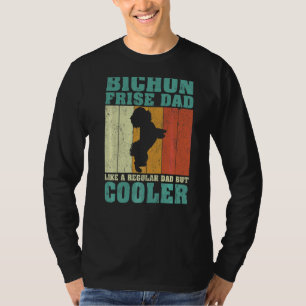 T-shirt Mens Vintage Bichon Frise Papa Comme Un Papa Régul