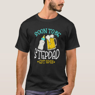 T-shirt Mens Vintage Bientôt Être Stepdad 2023 Grossesse D