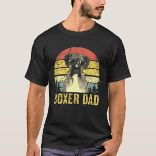 T-shirt Mens Vintage Boxer Papa Retro Boxer Chien Papa Pèr