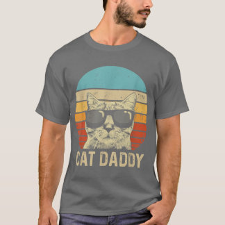T-shirt Mens Vintage Cat Daddy Funny Cat Lover Gift Cat Da