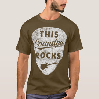 T-shirt Mens Vintage Ce Grand-Père Rocks Onglet de guitare