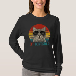 T-shirt Mens Vintage Chat Bonus Papa Meilleur Chat Papa Ja