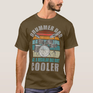 T-shirt Mens Vintage Drummer Papa Comme Un Papa Régulier C