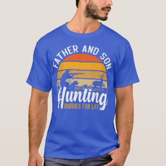 T-shirt Mens Vintage Father and Son Hunting Buddies For Li