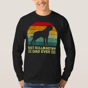 T-shirt Mens Vintage meilleur Bullmastiff papa jamais père