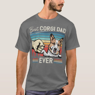 T-shirt Mens Vintage Meilleur Corgi Papa Funny Chien Amant