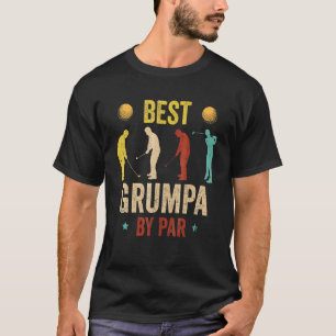 T-shirt Mens Vintage Meilleur Grumpa Par Par Grand-pa Grai