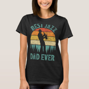 T-shirt Mens Vintage Meilleur Jazz Papa Jamais Fête des pè