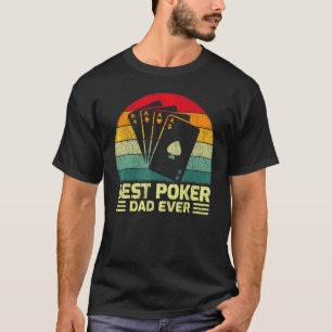 T-shirt Mens Vintage meilleur poker papa jamais Fête des p