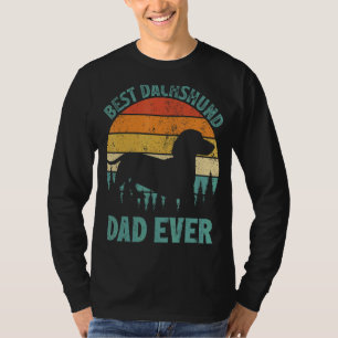 T-shirt Mens Vintage Meilleure Dachshund Papa Jamais Fête