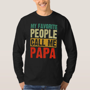 T-shirt Mens Vintage Mes Favoris Appelez-Moi Papa Fathe