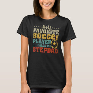 T-shirt Mens Vintage Mon Joueur De Football favori Stepdad