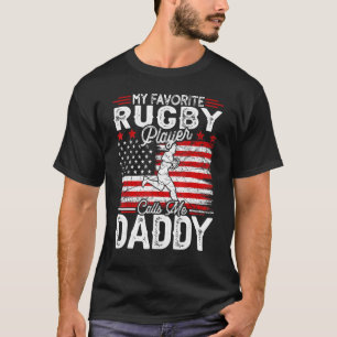 T-shirt Mens Vintage Mon Joueur De Rugby Favori M'Appelle 