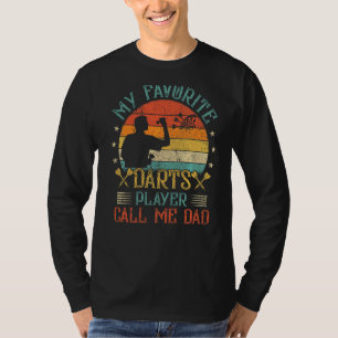 T-shirt Mens Vintage Mon Joueur Favori Darts Appelez-Moi P