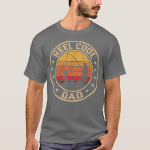 T-shirt Mens Vintage Reel Cool Papa Poisson Pêche Funny Fa