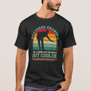 T-shirt Mens Vintage Retro Billiards Grandpa Fête des père