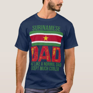 T-shirt Mens Vintage Surinamese Papa Suriname Flag For Fat