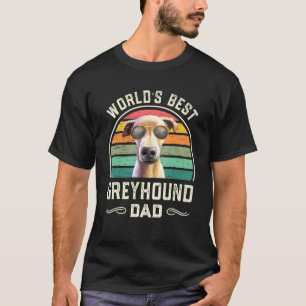 T-shirt Mens Worlds Best Greyhound Papa Vintage Italien Gr