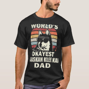 T-shirt Mens Worlds Okayest Alaskan Klee Kai Papa Vintage 