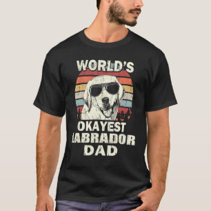 T-shirt Mens Worlds Okayest Labrador Papa Vintage Retro