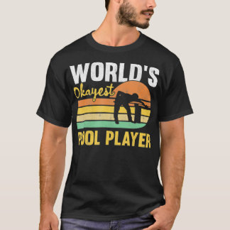 T-shirt Mens World's Okayest Pool Player Retro Funny Billi