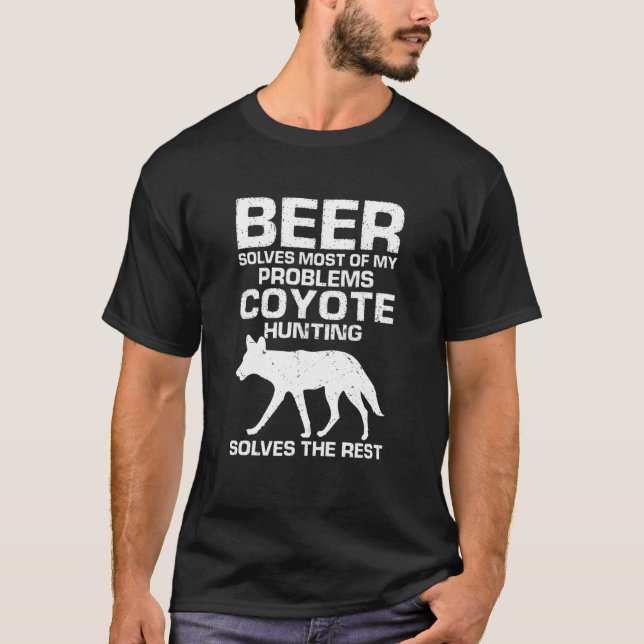 T-shirt Mens Yote Hunting for Coyote Hunting and Coyote Sl (Devant)