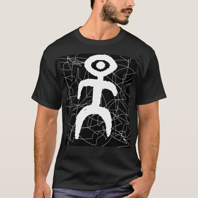 T-shirt Mensch en noir et blanc (Devant)