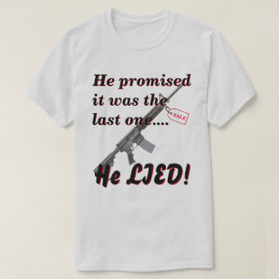 T-shirt Mensonge À Une Femme À Propos De L'Achat D'Armes L