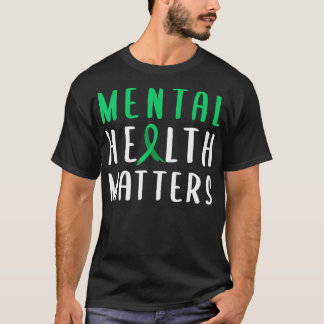 T-shirt Mental Health Matters Green Ribbon 