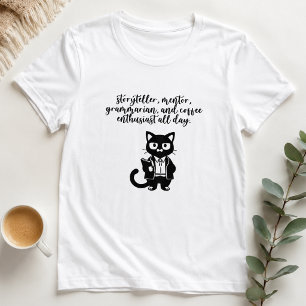 T-shirt Mentor conteuse grammairienne passionnée de café