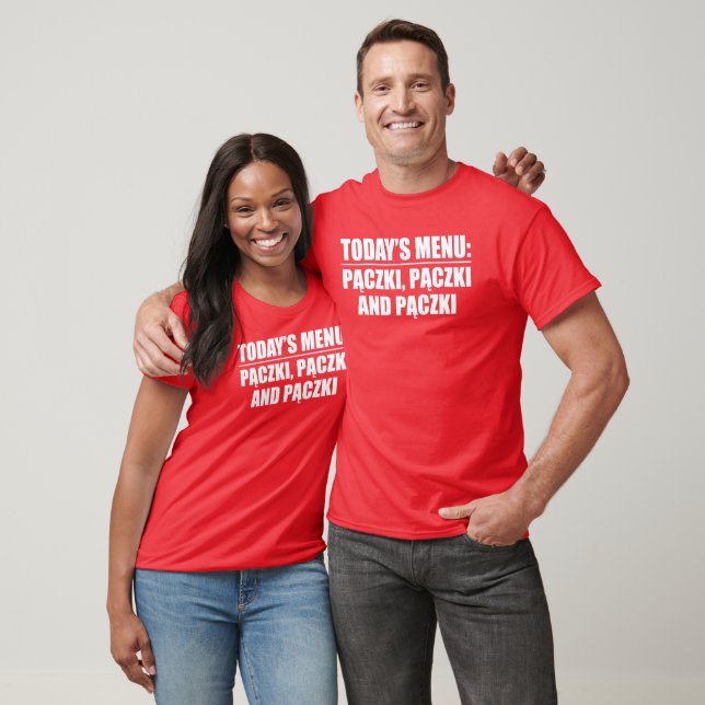 T-shirt Menu du jour : Paczki Funny (Unisexe)