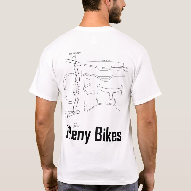 T-shirt menybikes guide guidon (Dos)