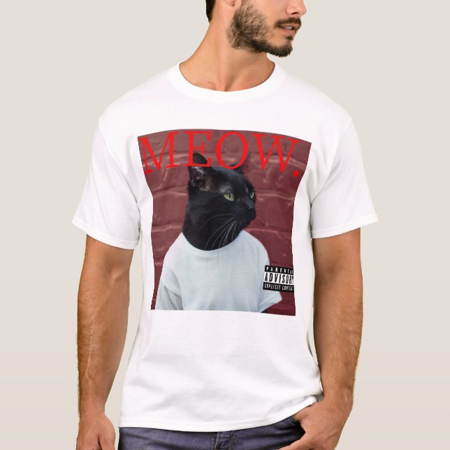 T-shirt MEOW Funny Chat Kendrick Hip hop Rap Album Parodie (Devant)