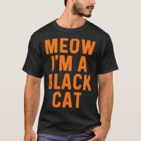 Meow Je suis un chat noir lazy Easy Halloween Cost