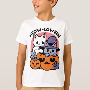 T-shirt Meow-Loween - Cute Halloween Conception Chat
