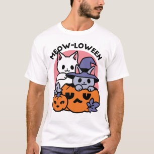 T-shirt Meow-Loween - Cute Halloween Conception Chat